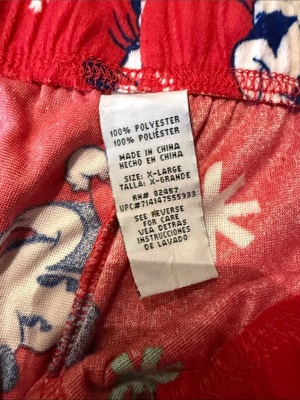 Disney Women’s Red Mickey Mouse Holiday Pajama Pants, Size XL - Picture 2 of 2